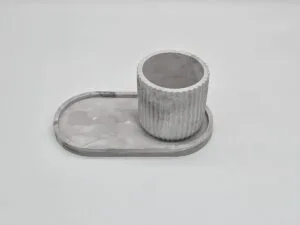 Ensemble Plateau et Haut Pot Gris