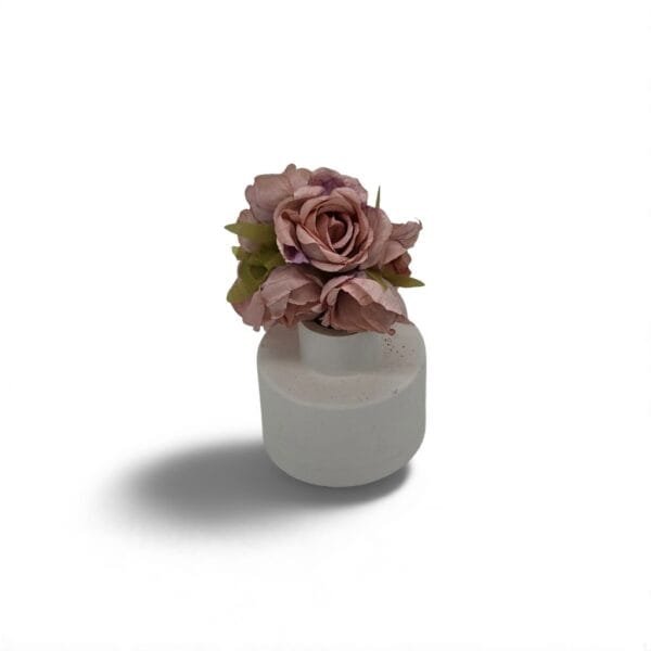 Vase rond blanc pour fleurs - Design élégant et moderne