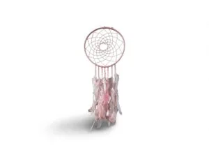 Attrape-rêve Rose et Argenté – Élégance et Sérénité