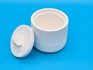Boîte ronde avec couvercle en aqua résine – Élégance artisanale