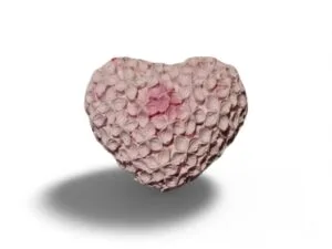 Cœur fleur en aqua résine – Une touche d’élégance et de nature