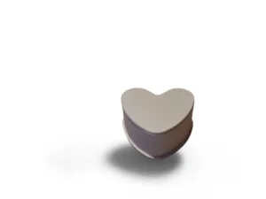 Boîte en aqua résine – Cœur élégant pour un rangement raffiné