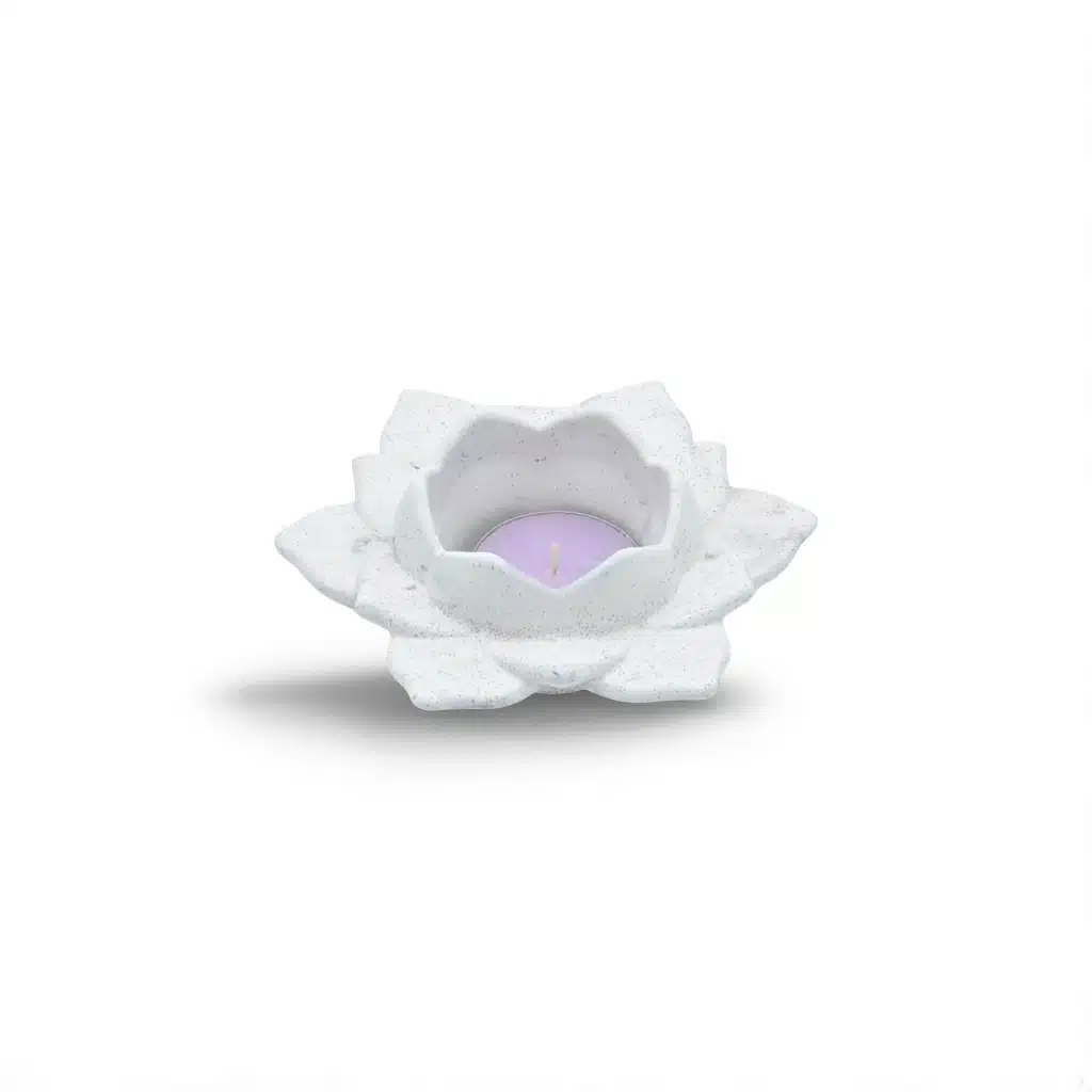 Bougeoir Fleur de Lotus en Aqua Résine – Élégance et Sérénité