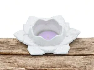 Bougeoir Fleur de Lotus en Aqua Résine – Élégance et Sérénité