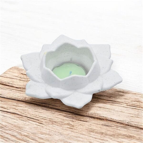 Bougeoir Fleur de Lotus en Aqua Résine – Élégance et Sérénité - Image 2