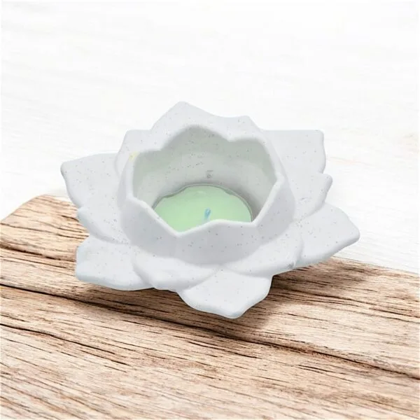 Bougeoir Fleur de Lotus en Aqua Résine – Élégance et Sérénité - Image 2