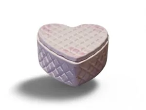 Boîte en cœur en aqua résine – Relief unique et élégance intemporelle